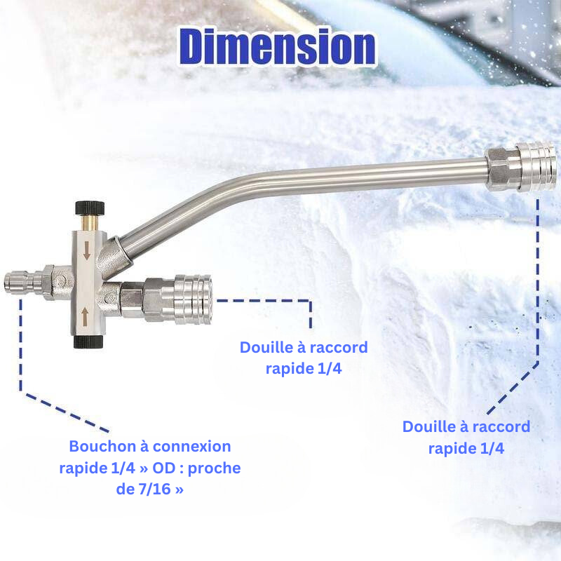 Canon à mousse Accessoire à double connecteur