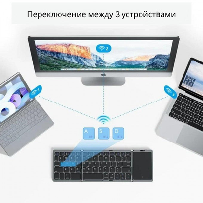 Складная Bluetooth-клавиатура с тачпадом