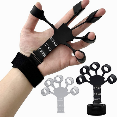Exerciseur de Doigts avec Adjustable Poignet Bande