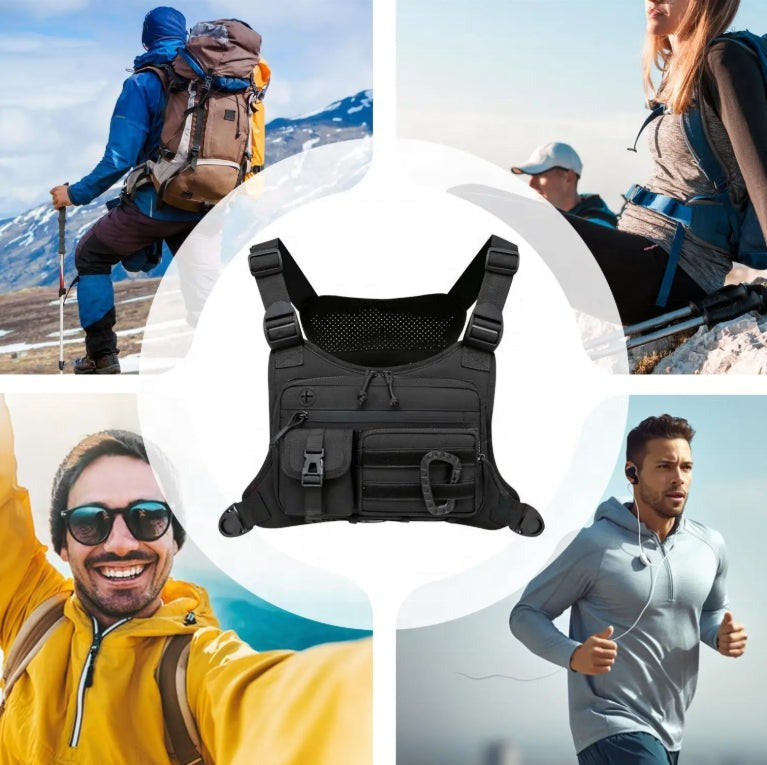 Регулируемая нагрудная сумка для активного отдыха
