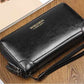 Pochette en Cuir pour Homme avec Double Fermeture